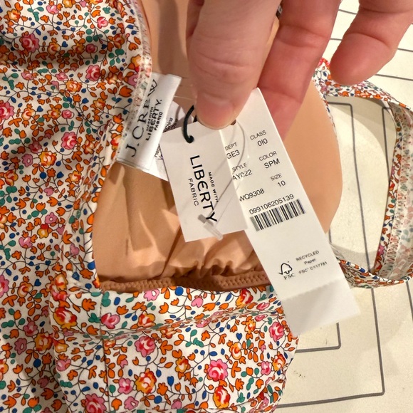 NWT J. Crew x Liberty London Floral One Piece Swimsuit - Picture 8 of 16